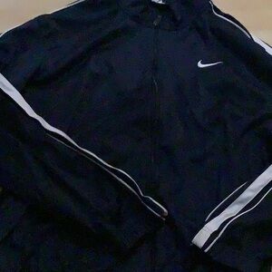 Nike Black Track Jacket with White Accents